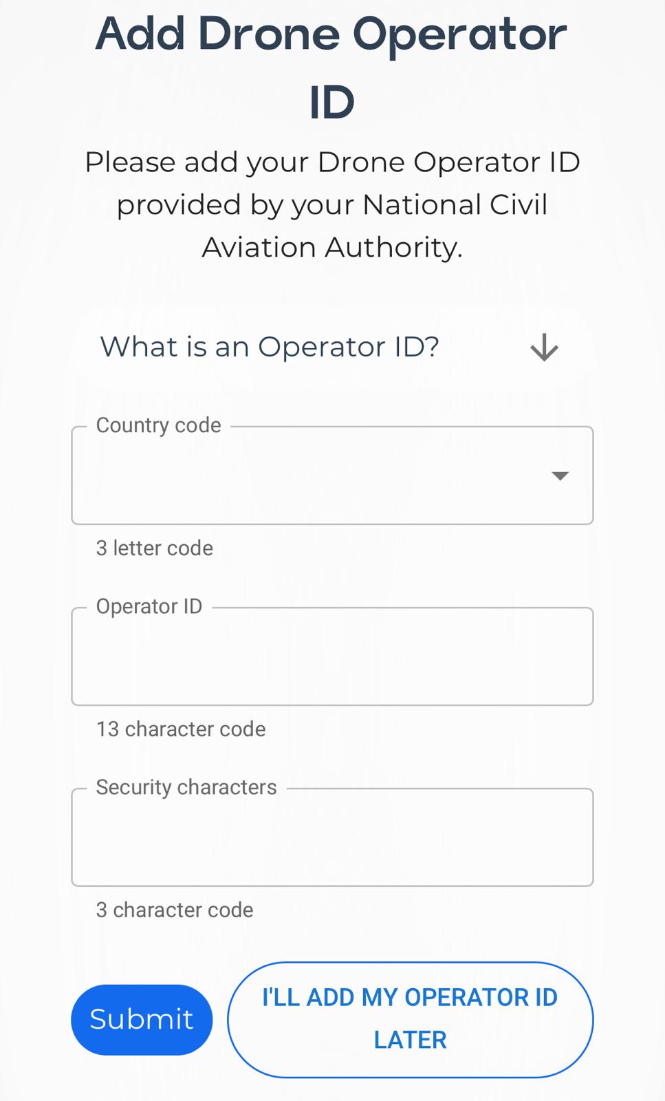 add Operator ID