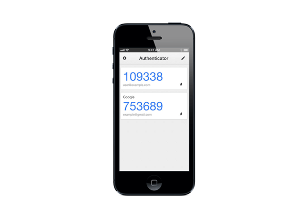 Example of how your authenticator app might look like