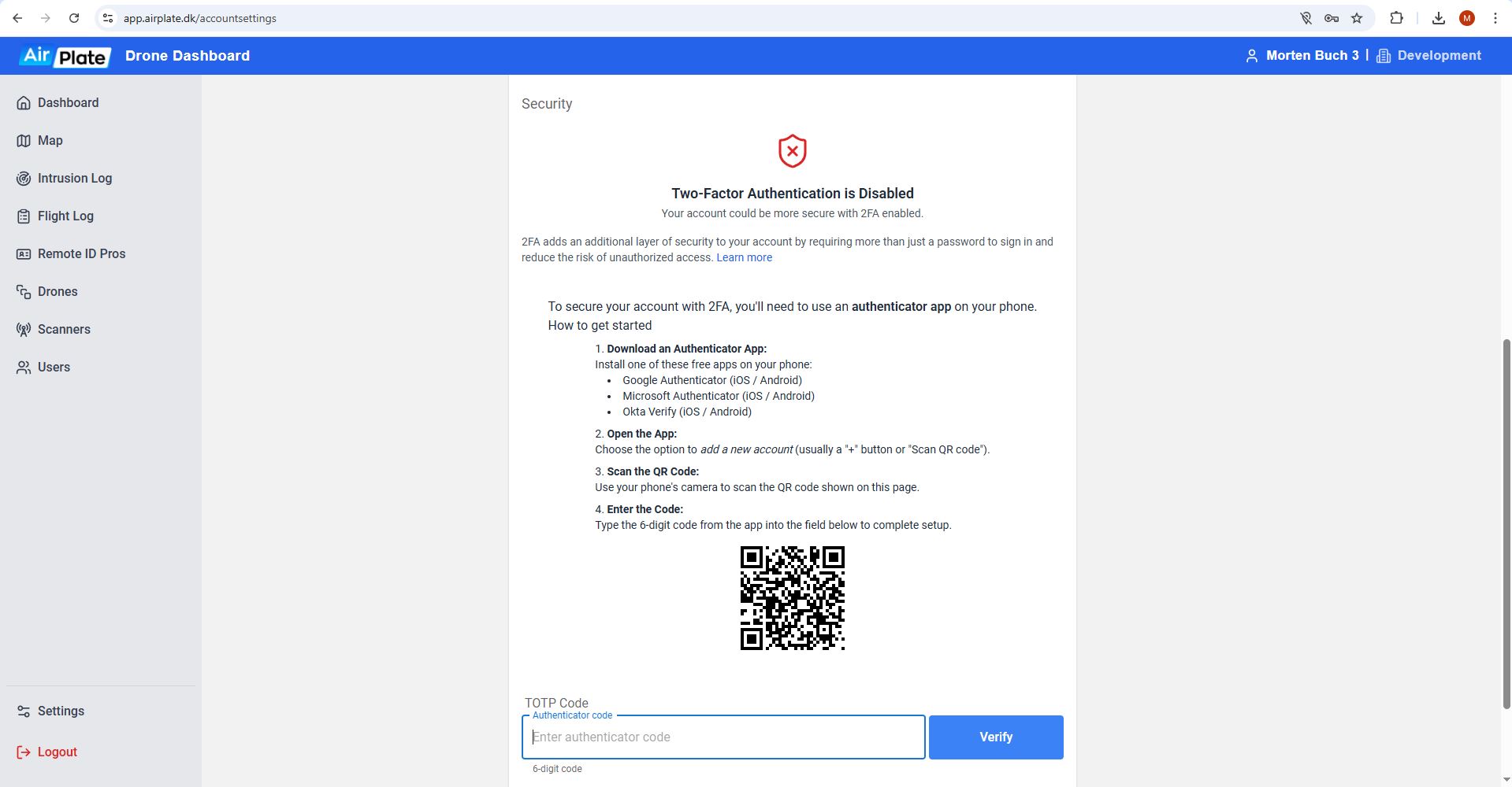 2FA setup step by step